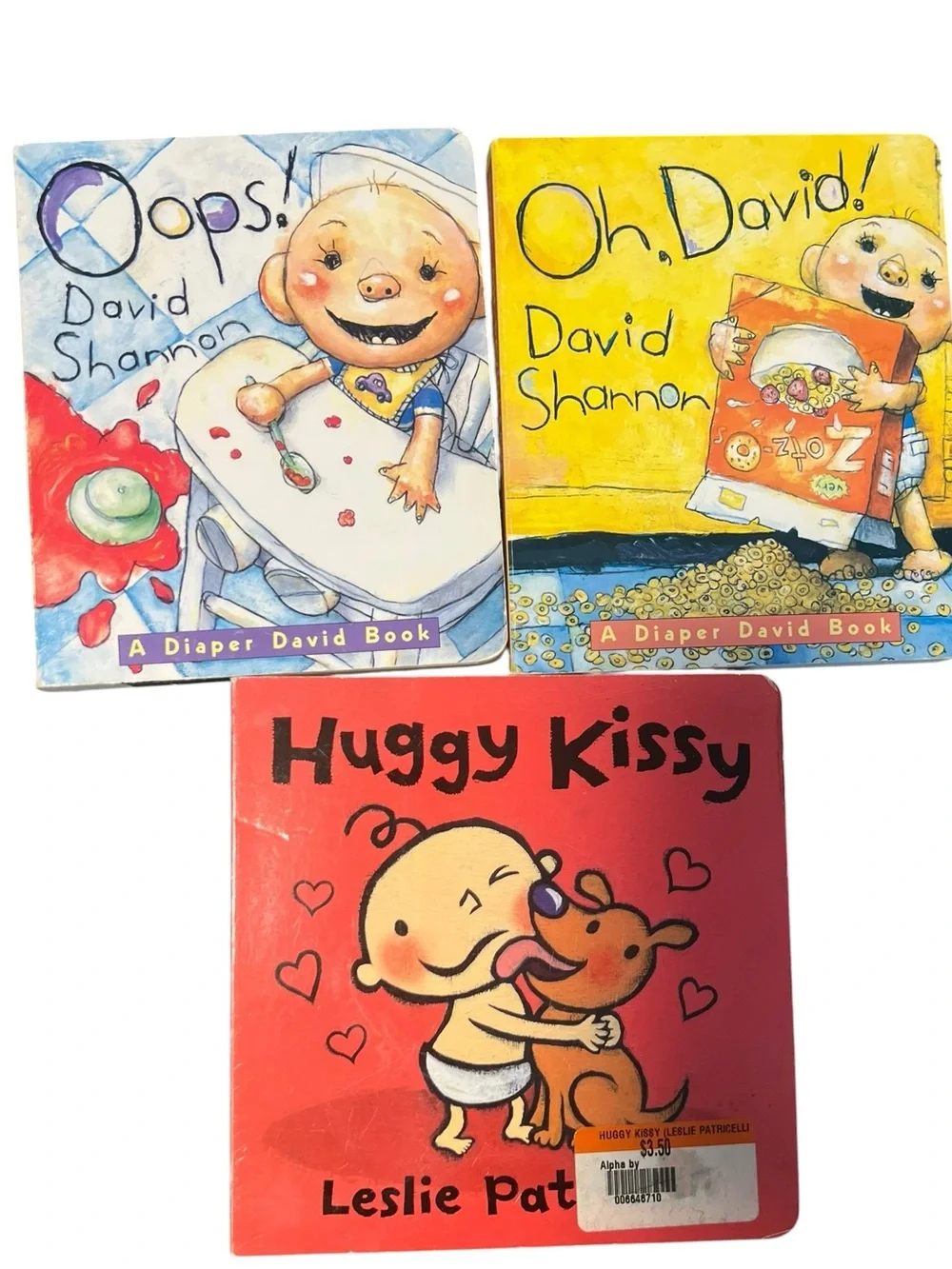 Lot of 3 Toddler Board Books oh, David Diaper Potty training